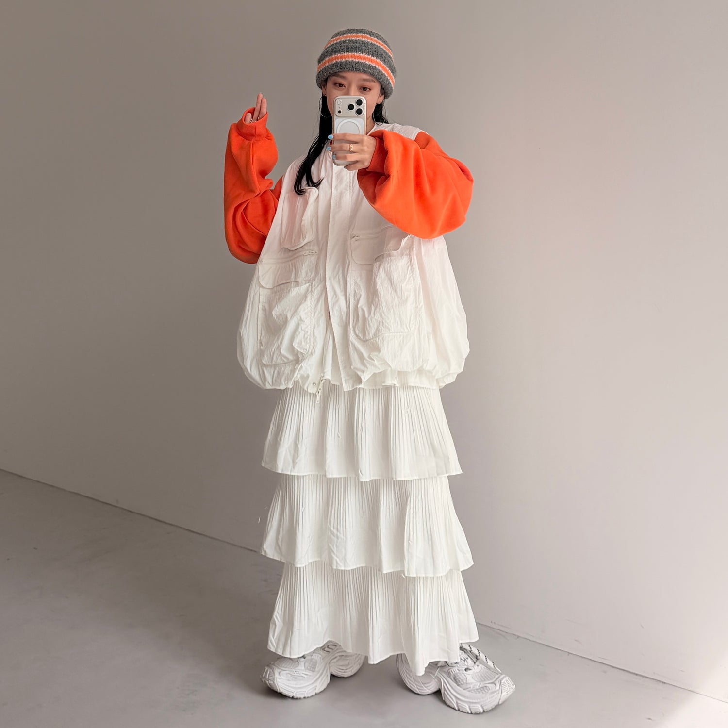 flamenco skirt / ivory