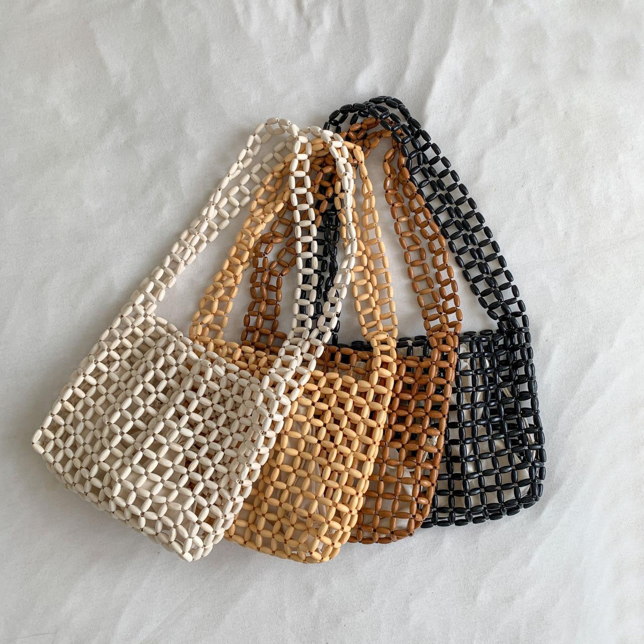 【2点SET】beads bag with pouch/ 4color