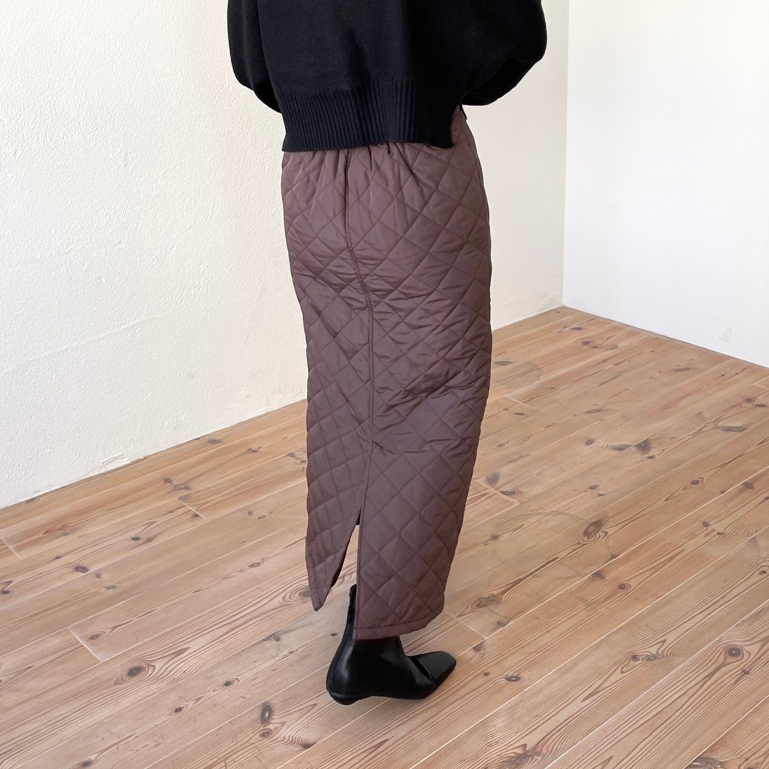 quilting skirt / brown