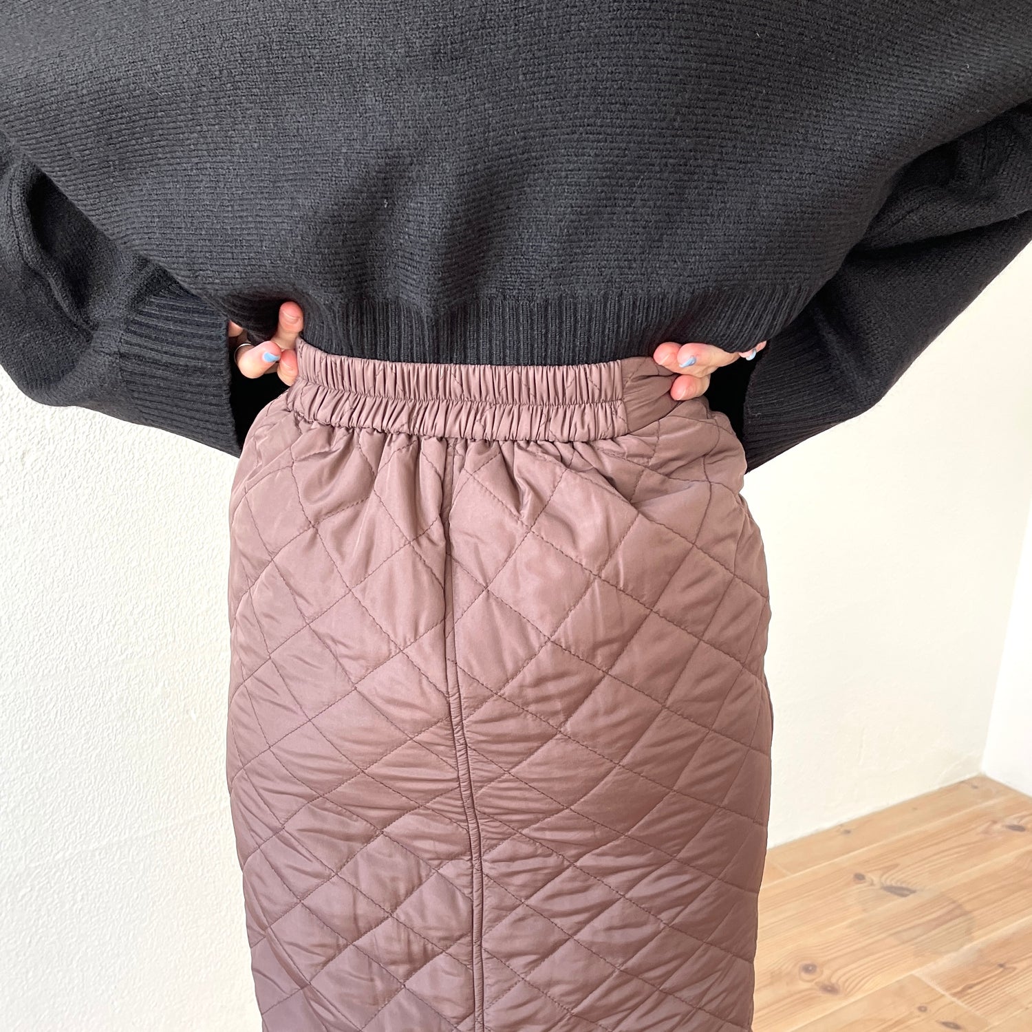quilting skirt / brown