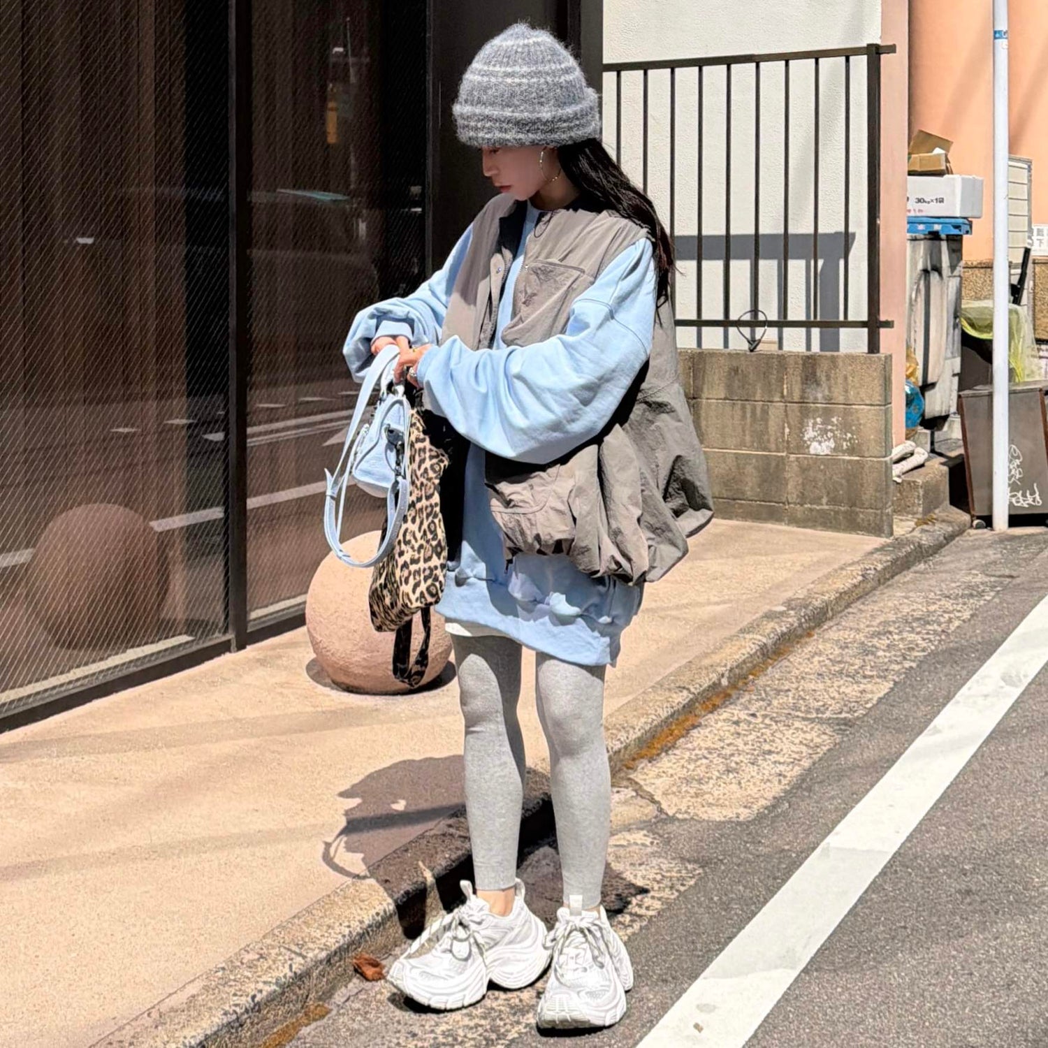 plus one tote / leopard