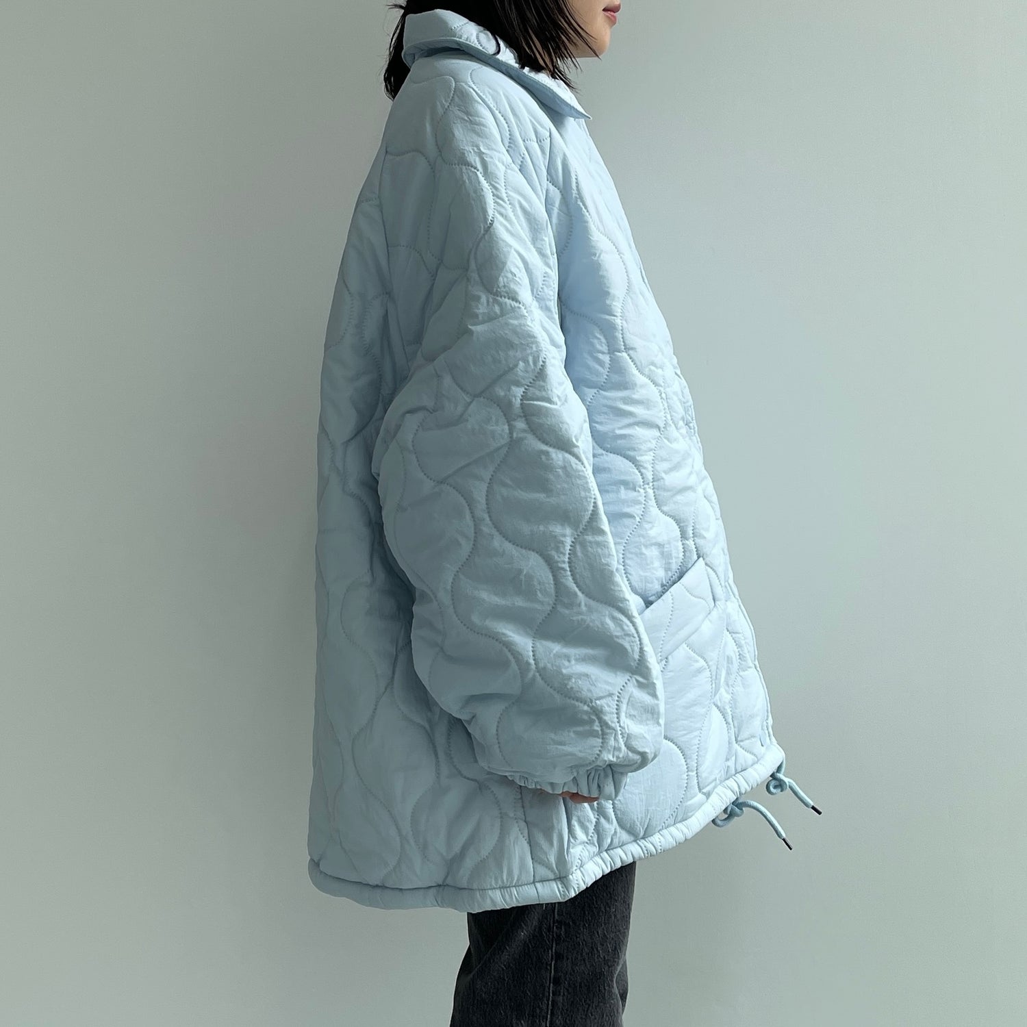 【SAMPLE】WATA AME quilting jacket / blue