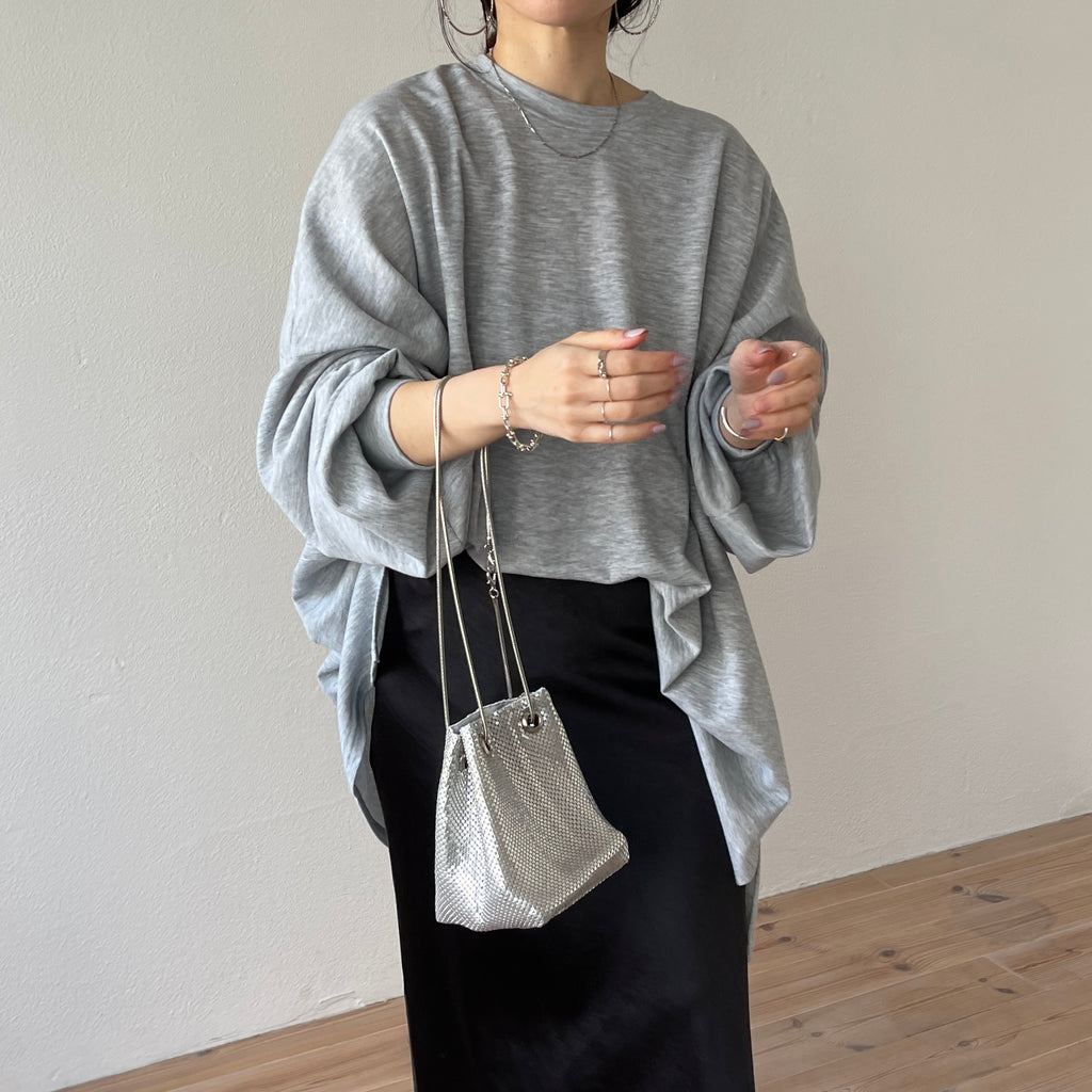 【GINGER掲載商品】 super loose light sweatee / gray （ツーウェイオーバーサイズ ジャケット・アウター