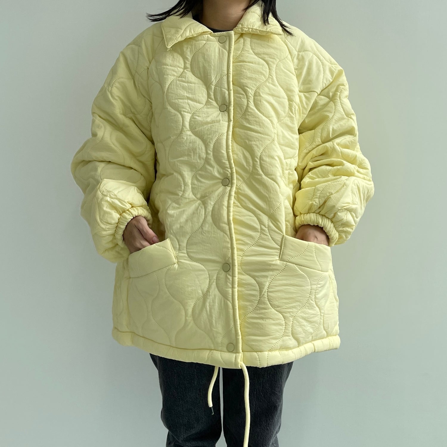 【SAMPLE】WATA AME quilting jacket / yellow