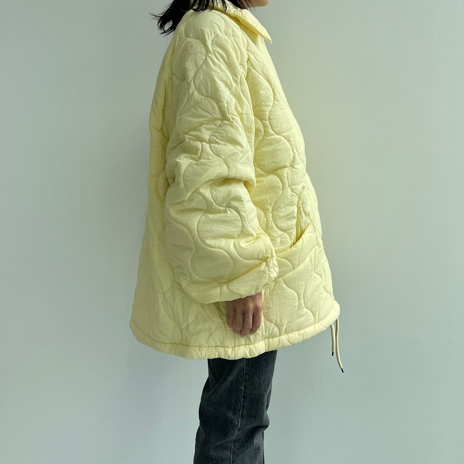 【SAMPLE】WATA AME quilting jacket / yellow