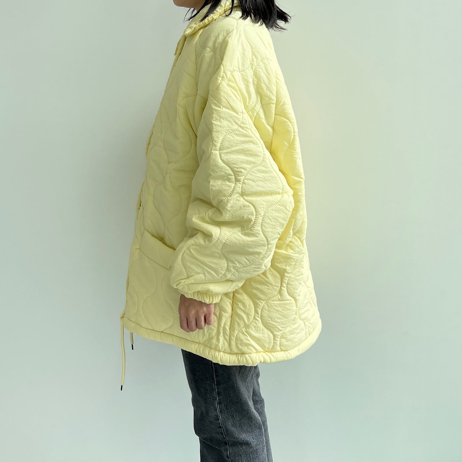 【SAMPLE】WATA AME quilting jacket / yellow