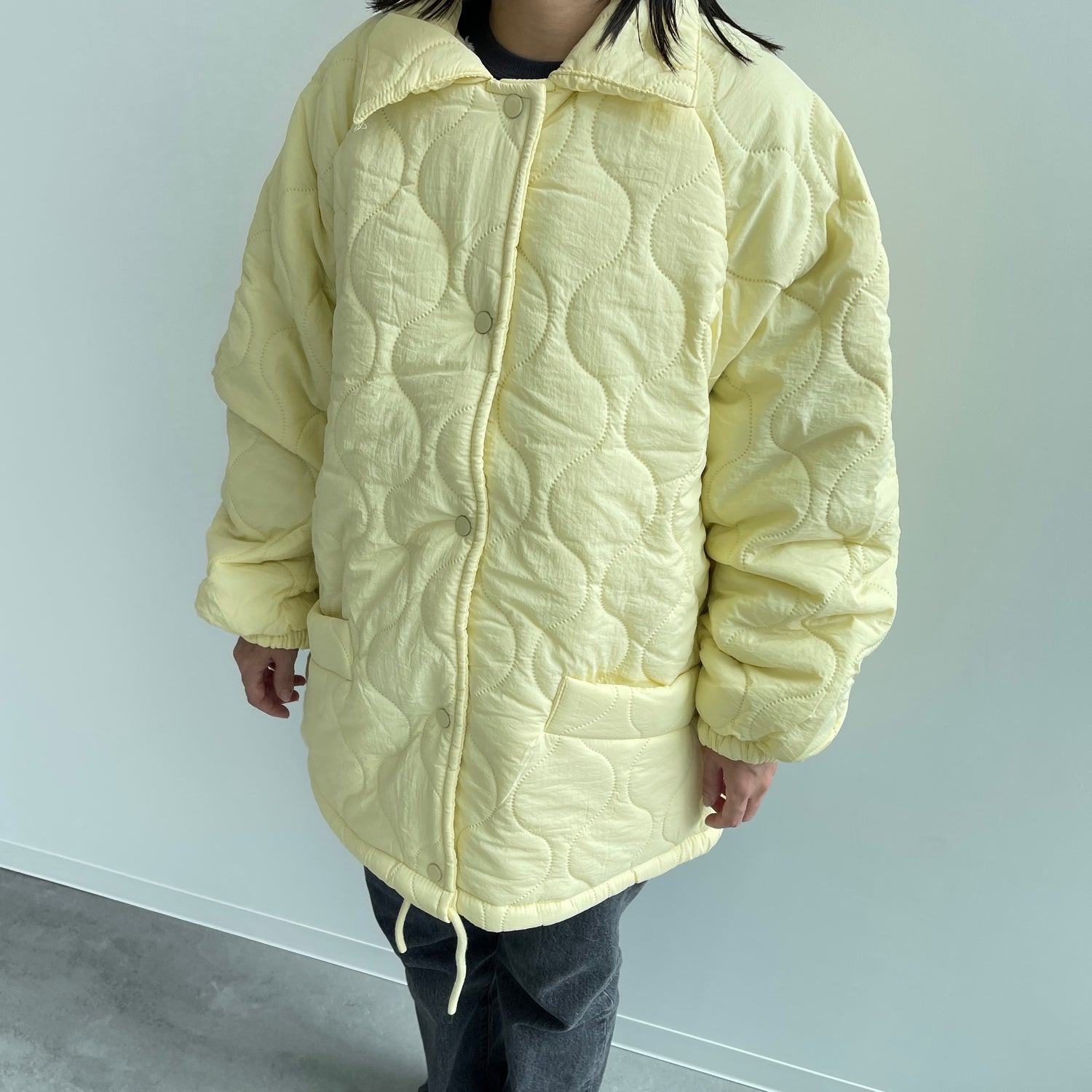 【SAMPLE】WATA AME quilting jacket / yellow