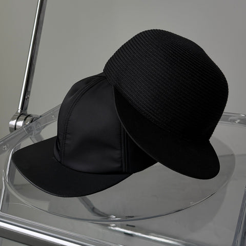 【選べる素材】smooth cap / black