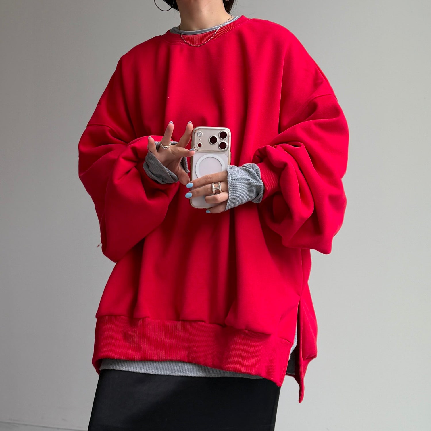 OSUMITSUKI sweat / red [SHORT or FREE]
