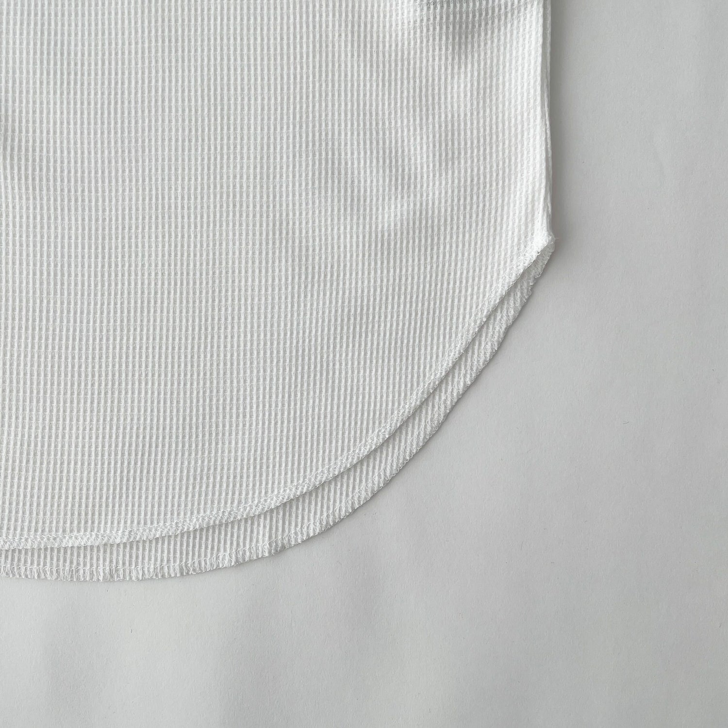 waffle sleeve long tee / ivory