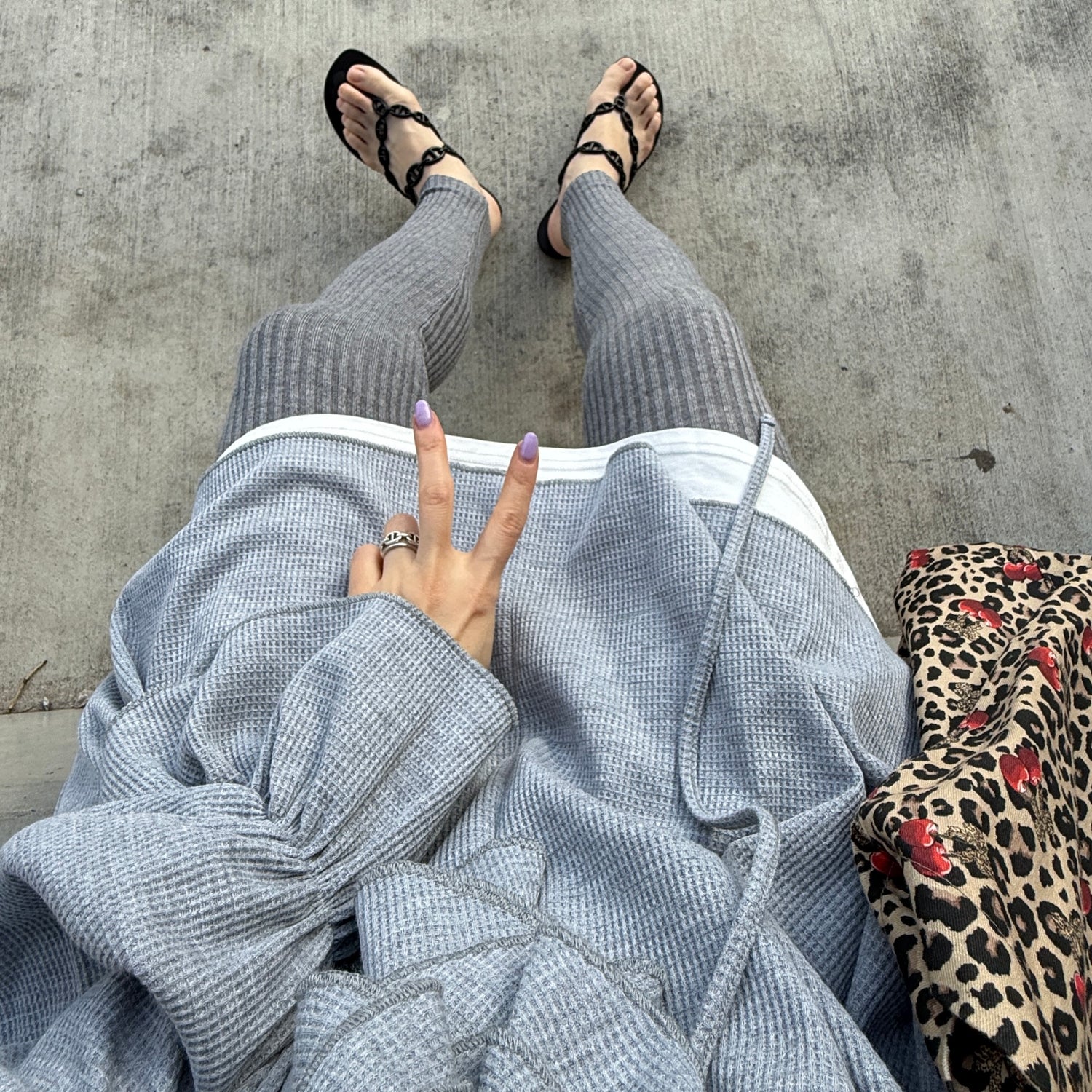 WAFFRILL TOPS / gray [ 袖タック有 or 無 ]