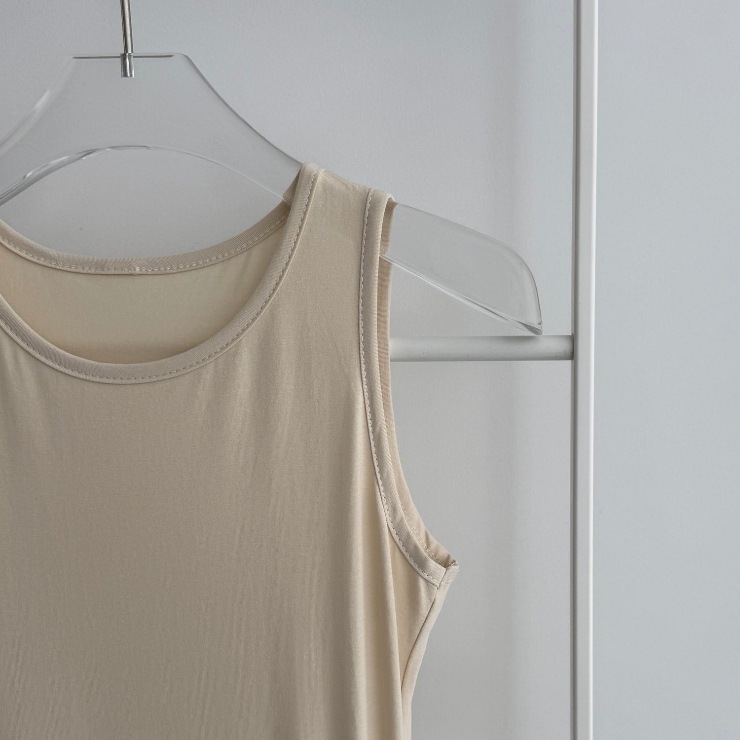 【SAMPLE】no-sleeve one piece / beige
