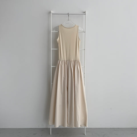 【SAMPLE】no-sleeve one piece / beige