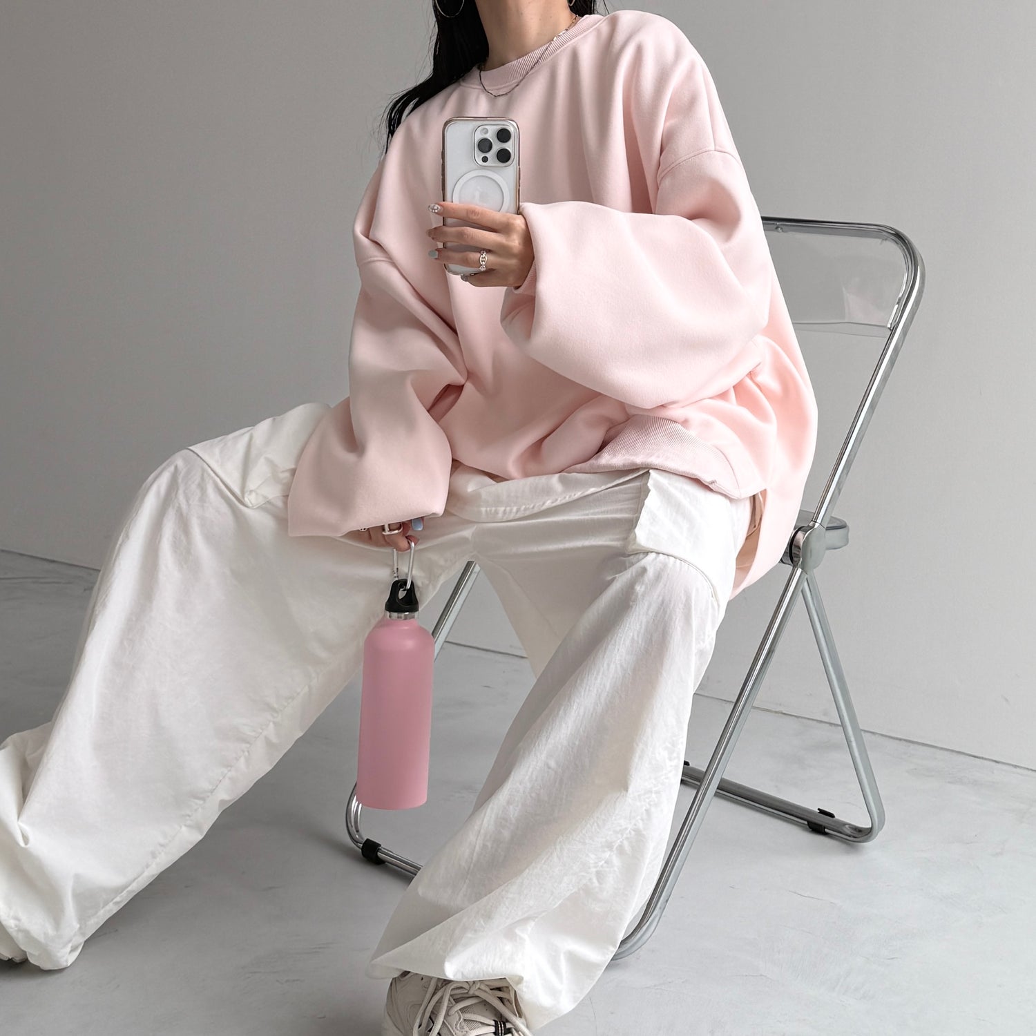 OSUMITSUKI sweat / baby pink [SHORT or FREE]