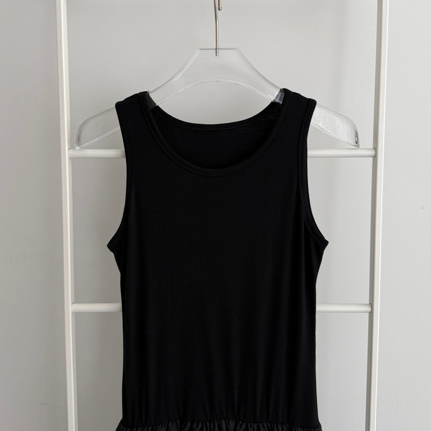 【SAMPLE】no-sleeve one piece / black