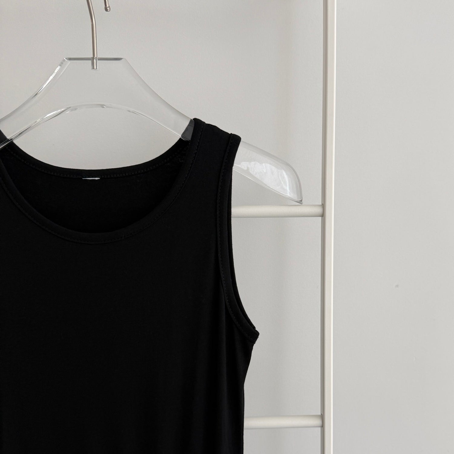 【SAMPLE】no-sleeve one piece / black