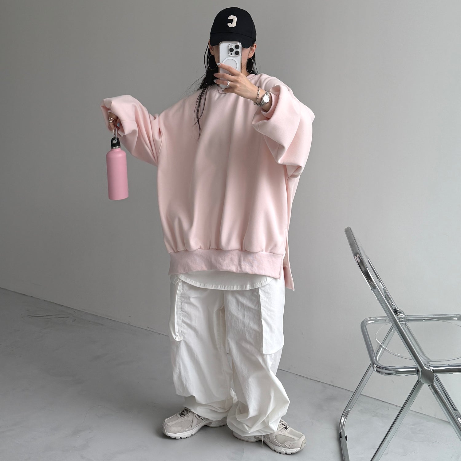 OSUMITSUKI sweat / baby pink [SHORT or FREE]
