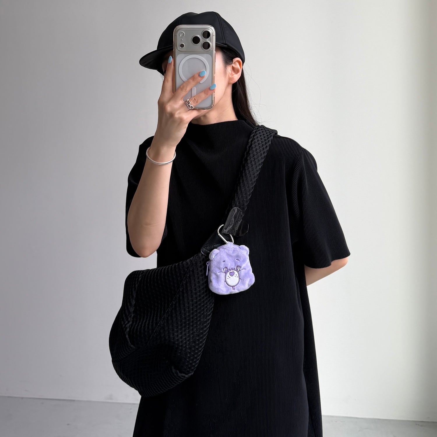 smooth nylon cap / black