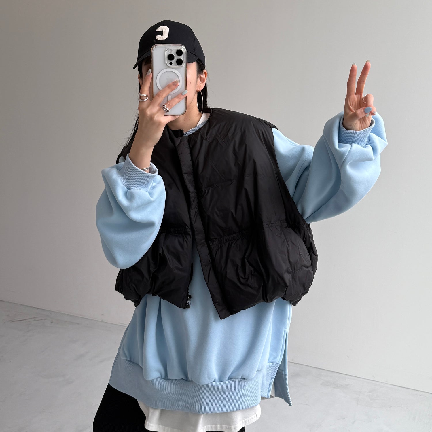 OSUMITSUKI sweat / light blue [SHORT or FREE]