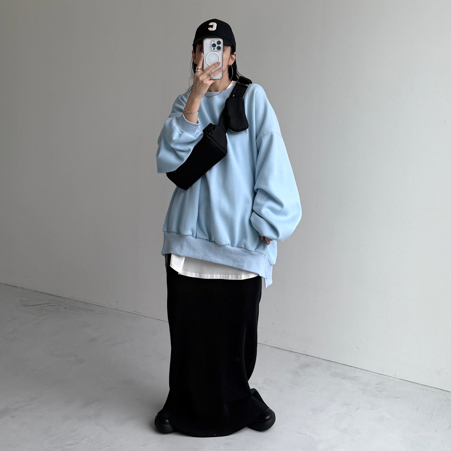 OSUMITSUKI sweat / light blue [SHORT or FREE]