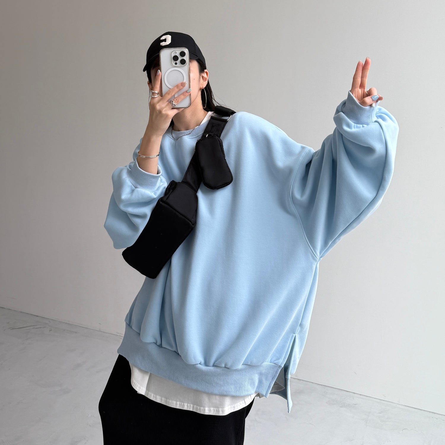 OSUMITSUKI sweat / light blue [SHORT or FREE]