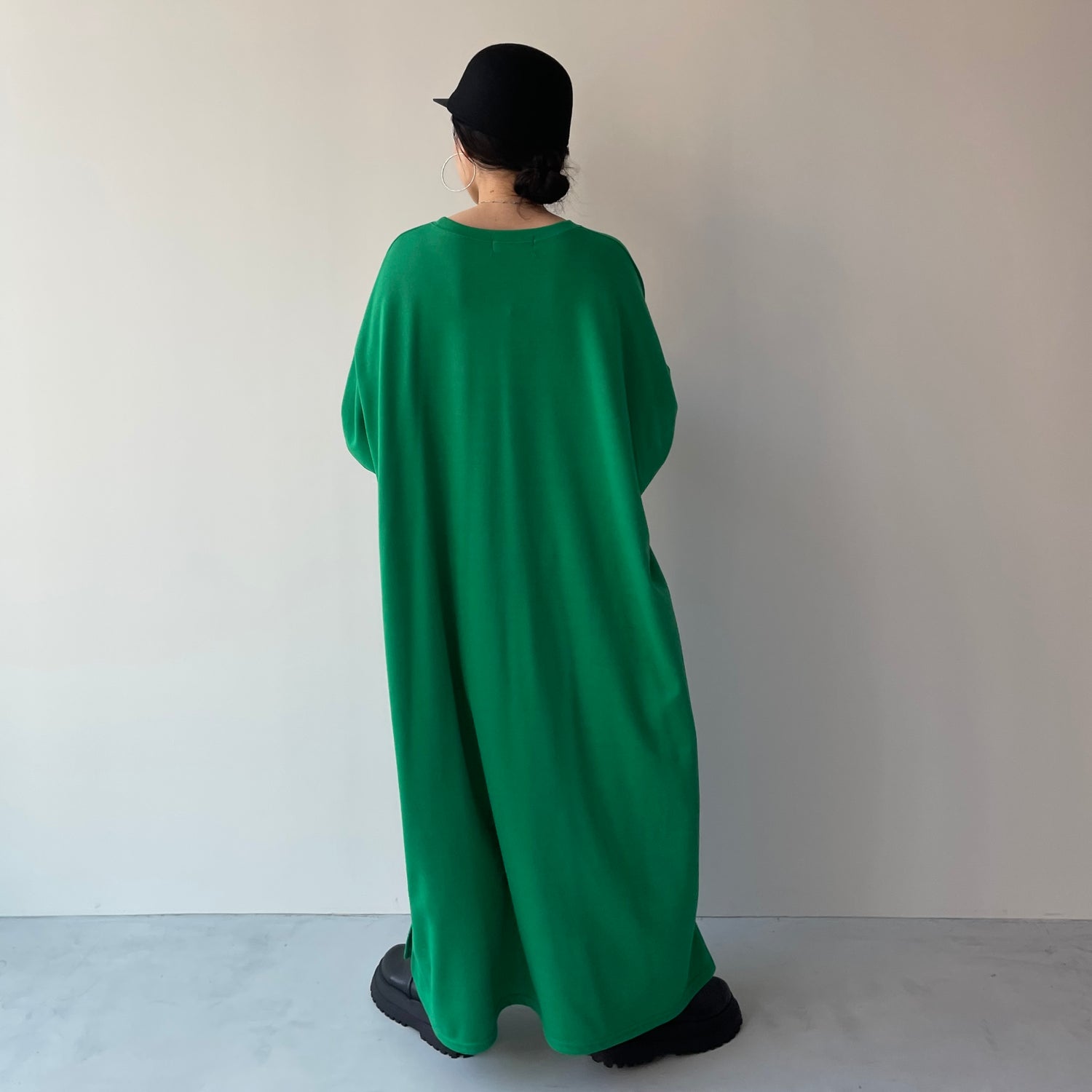 super loose light sweatee one piece / green [3size]