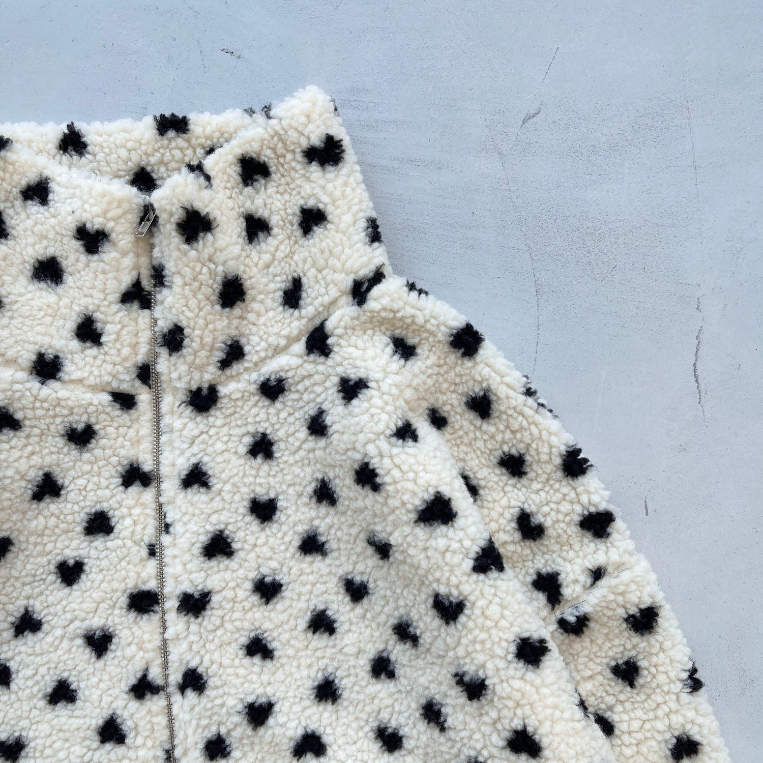 heart boa jacket / ivory