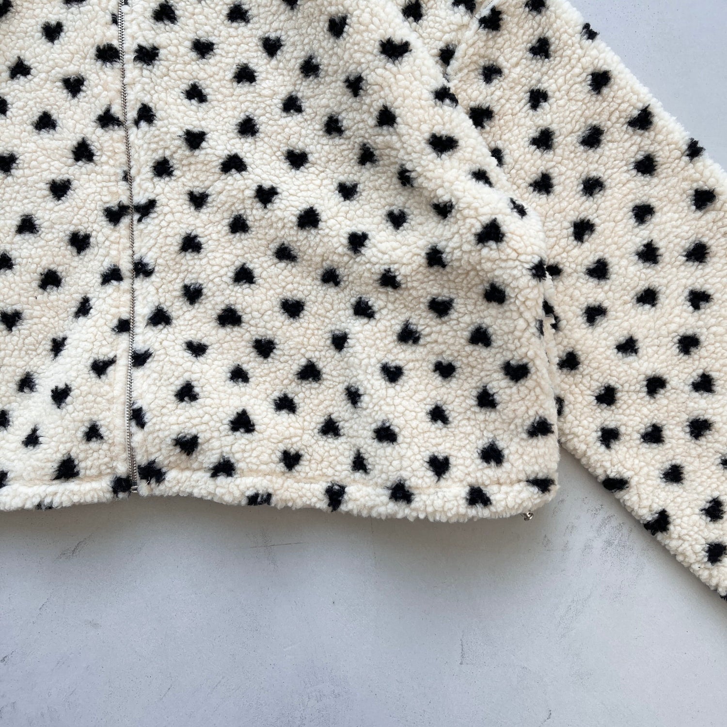 heart boa jacket / ivory