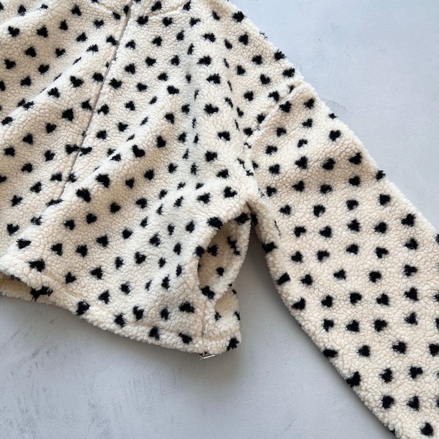 heart boa jacket / ivory