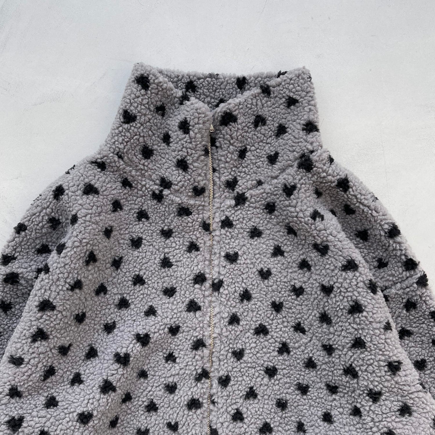 heart boa jacket / gray