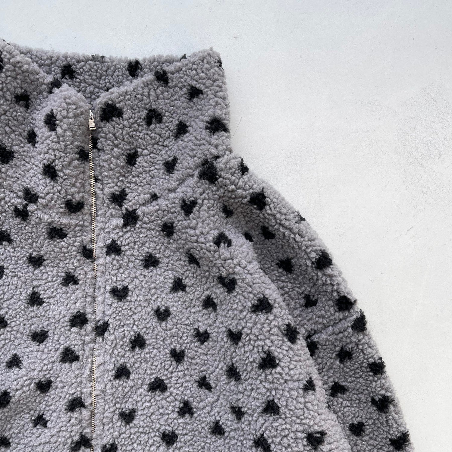 heart boa jacket / gray