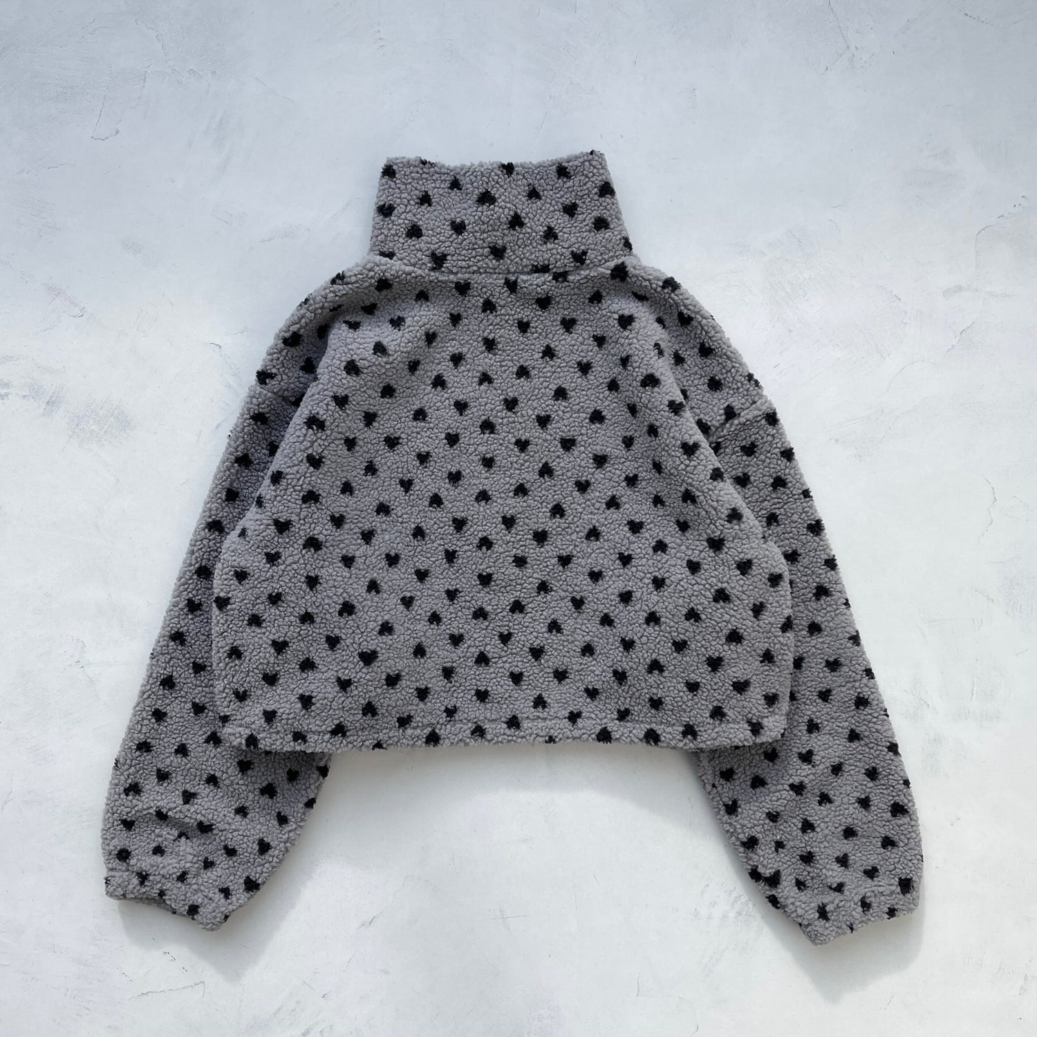 heart boa jacket / gray