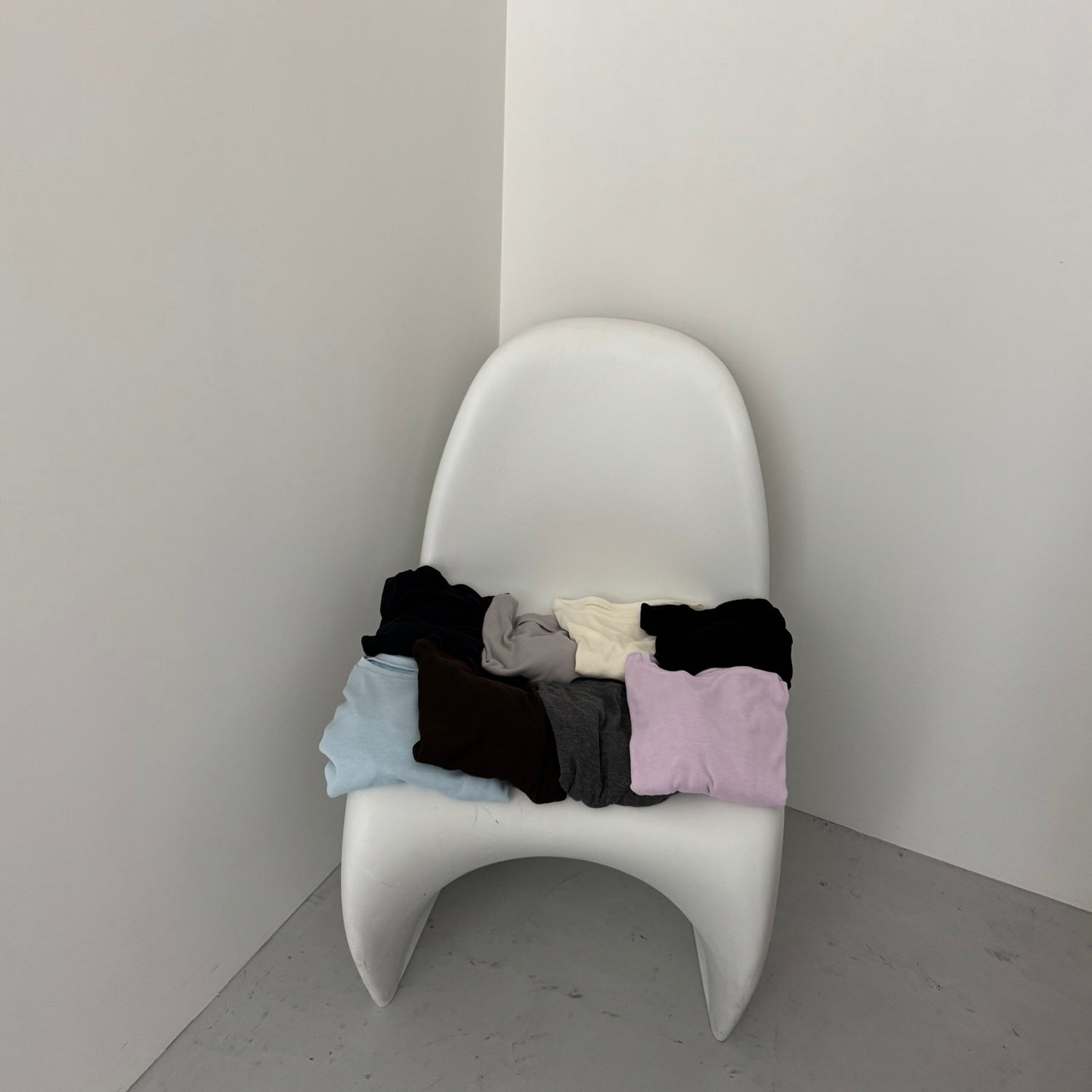 KASANE sheer tee / white