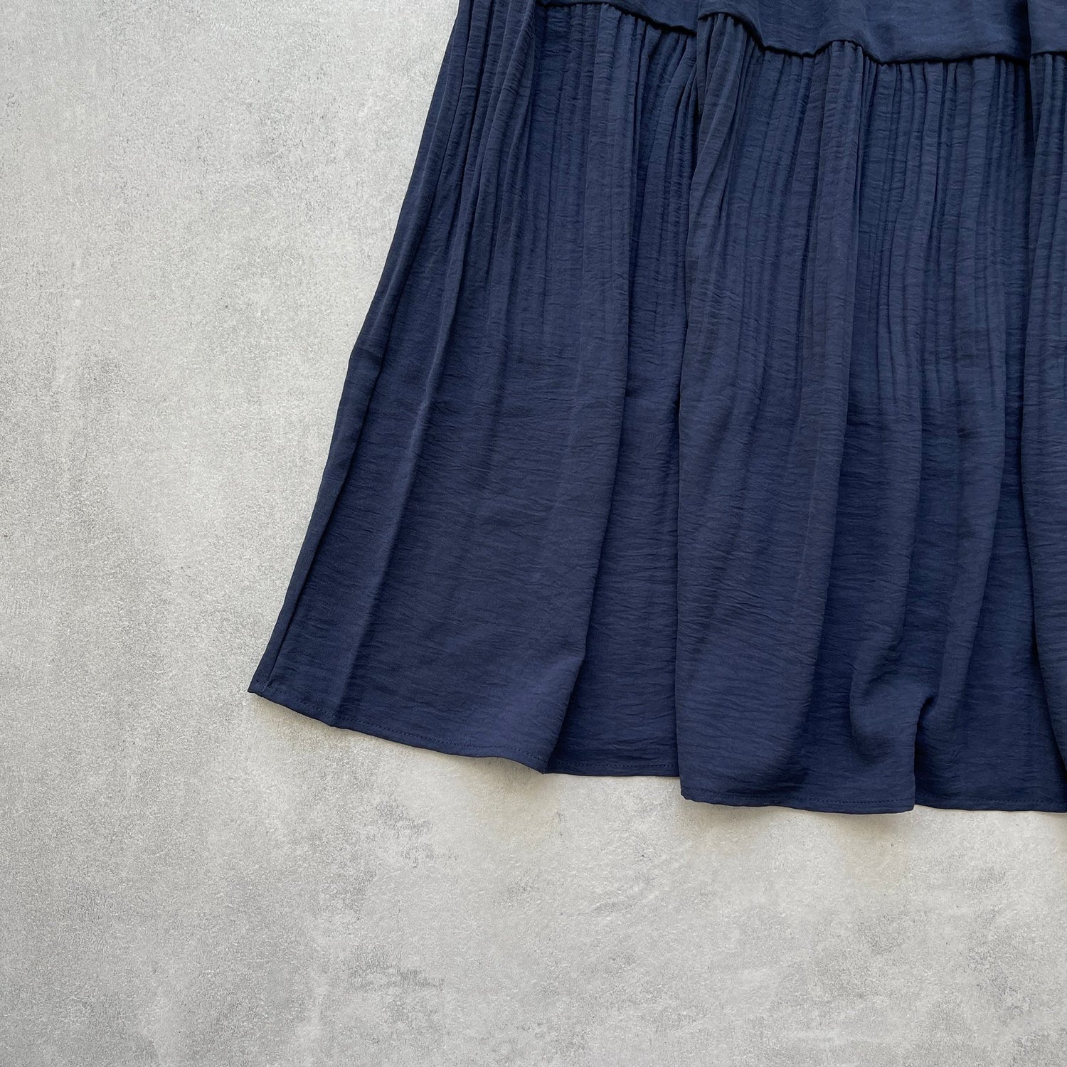 【SAMPLE】gather pleats skirt / navy