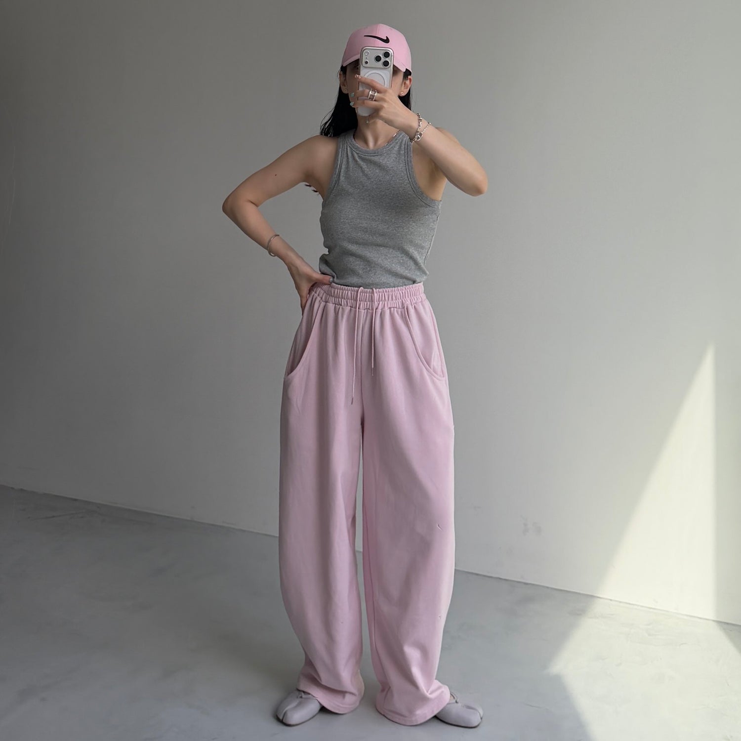 【2点SET】multi way sweat pants / black