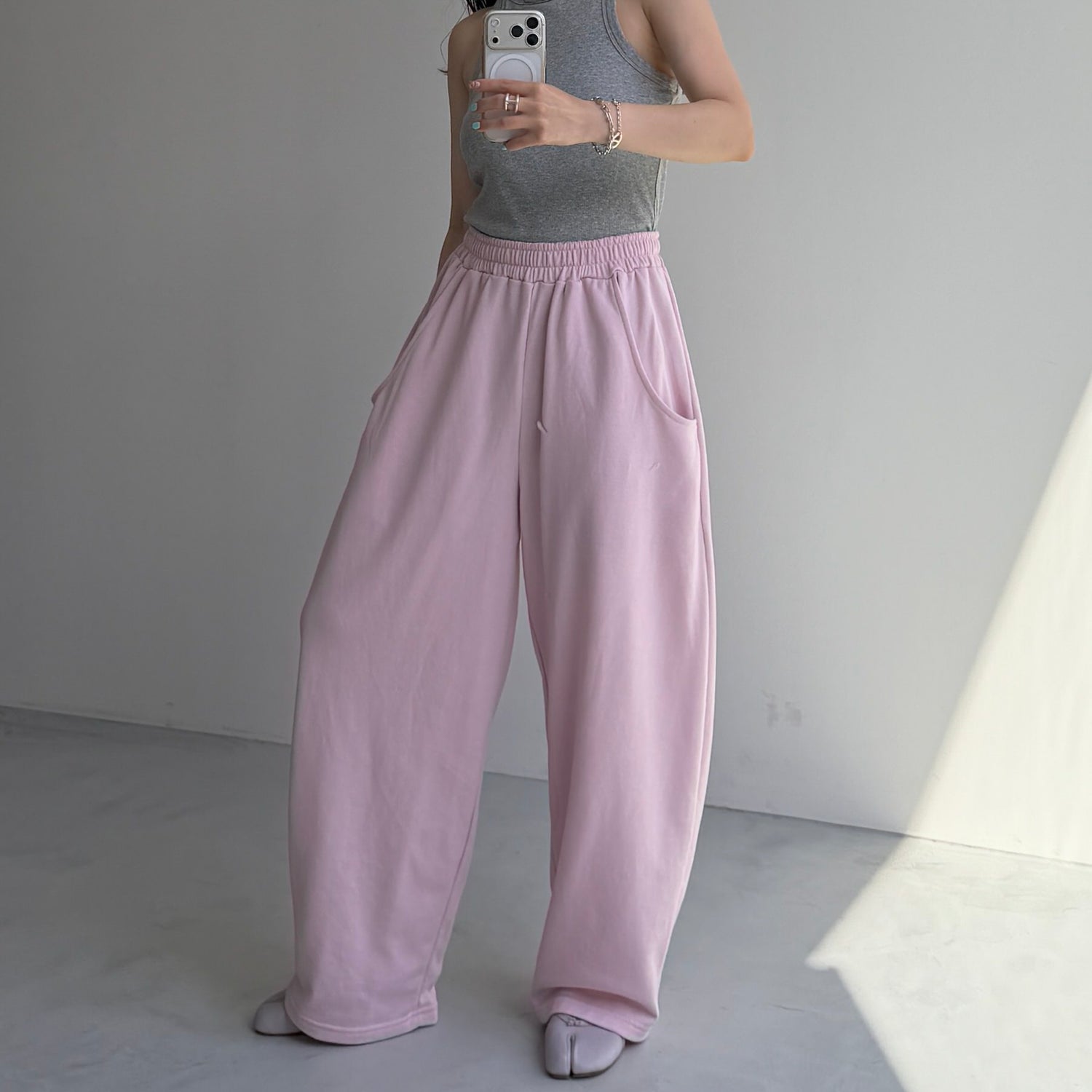 【2点SET】multi way sweat pants / pink