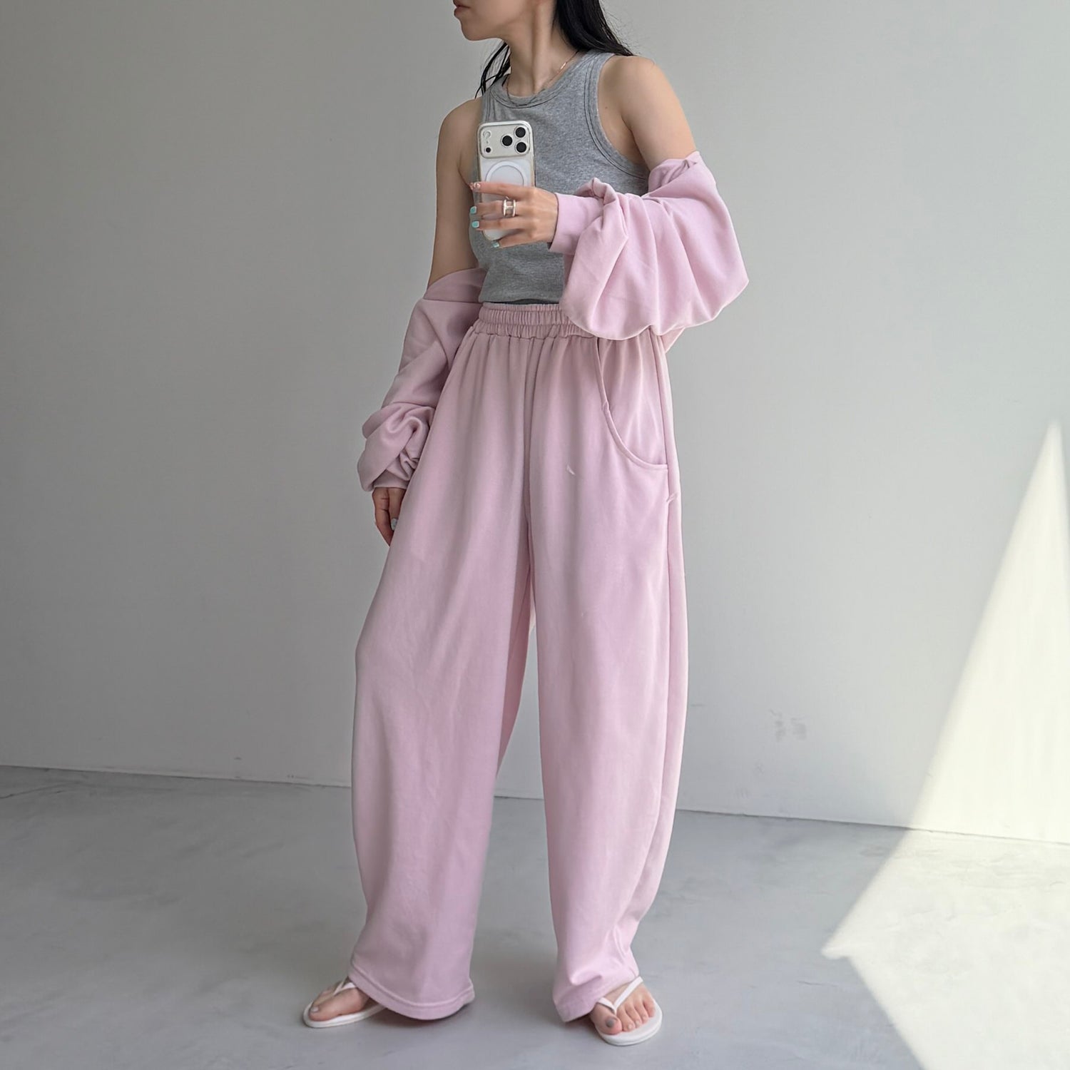 【2点SET】multi way sweat pants / gray
