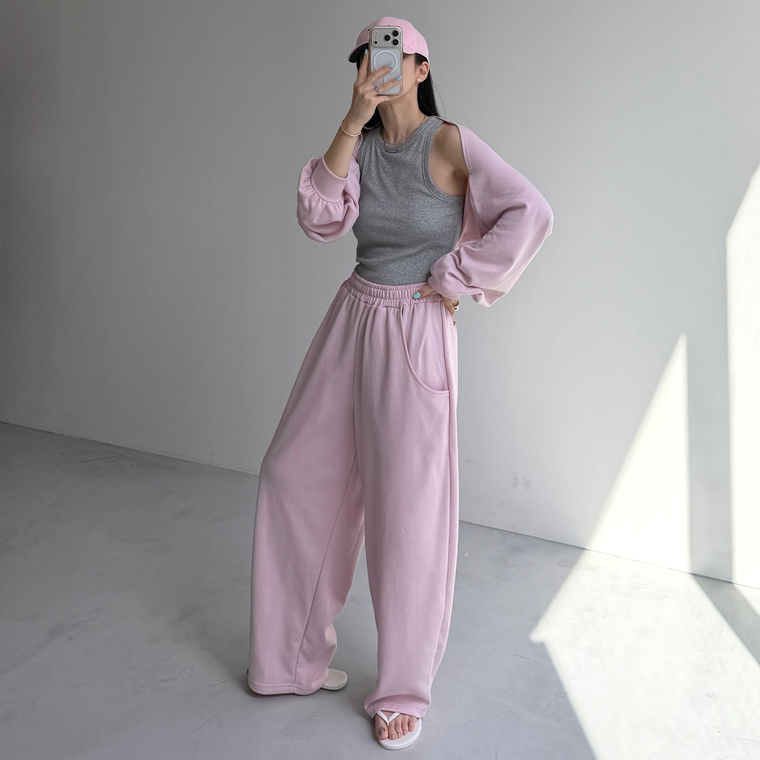【2点SET】multi way sweat pants / black