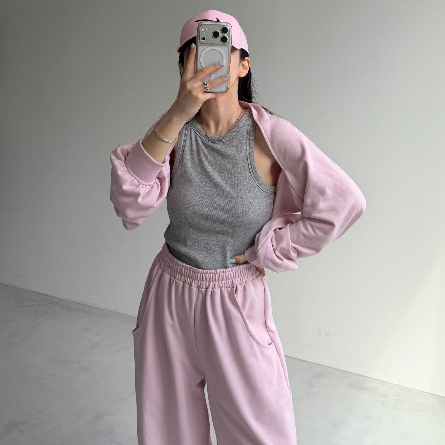 【2点SET】multi way sweat pants / gray