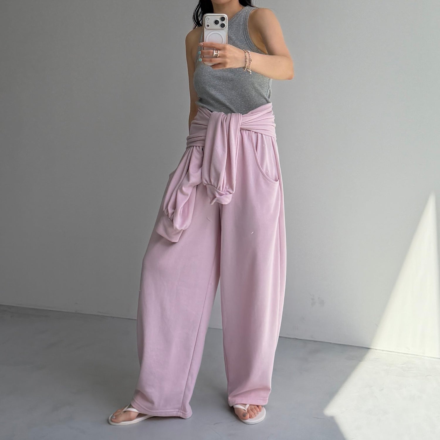 【2点SET】multi way sweat pants / gray