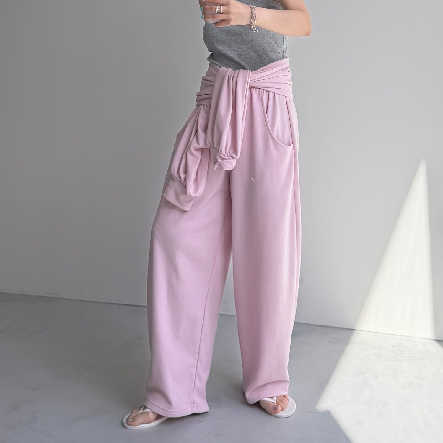 【2点SET】multi way sweat pants / pink
