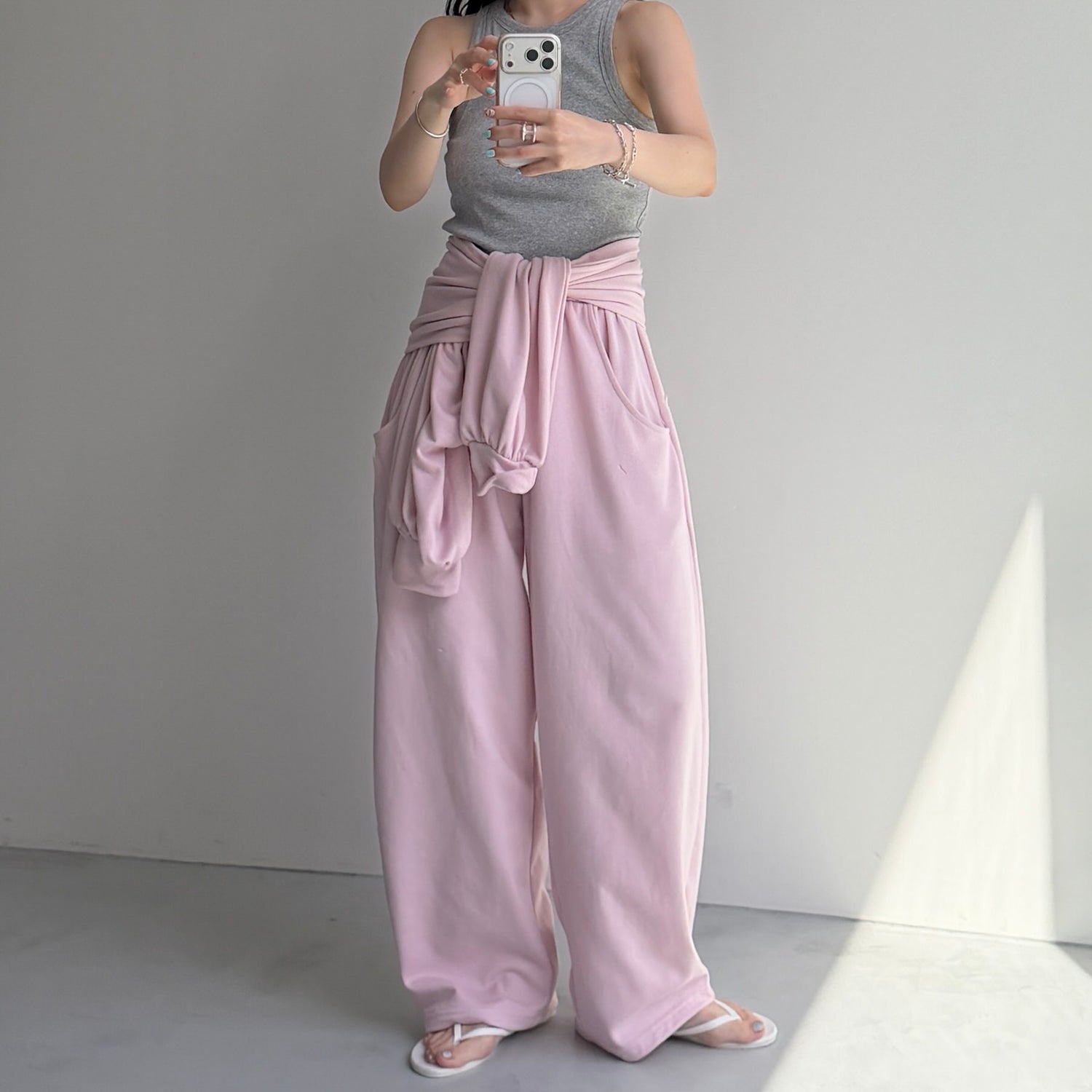 【2点SET】multi way sweat pants / pink