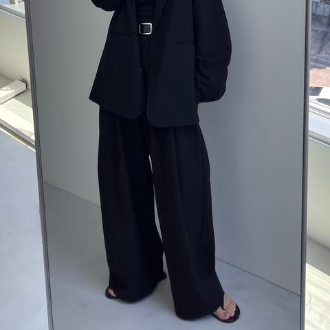 【ベルトロープSET】BUDDY SLACKS PANTS / black [2size]