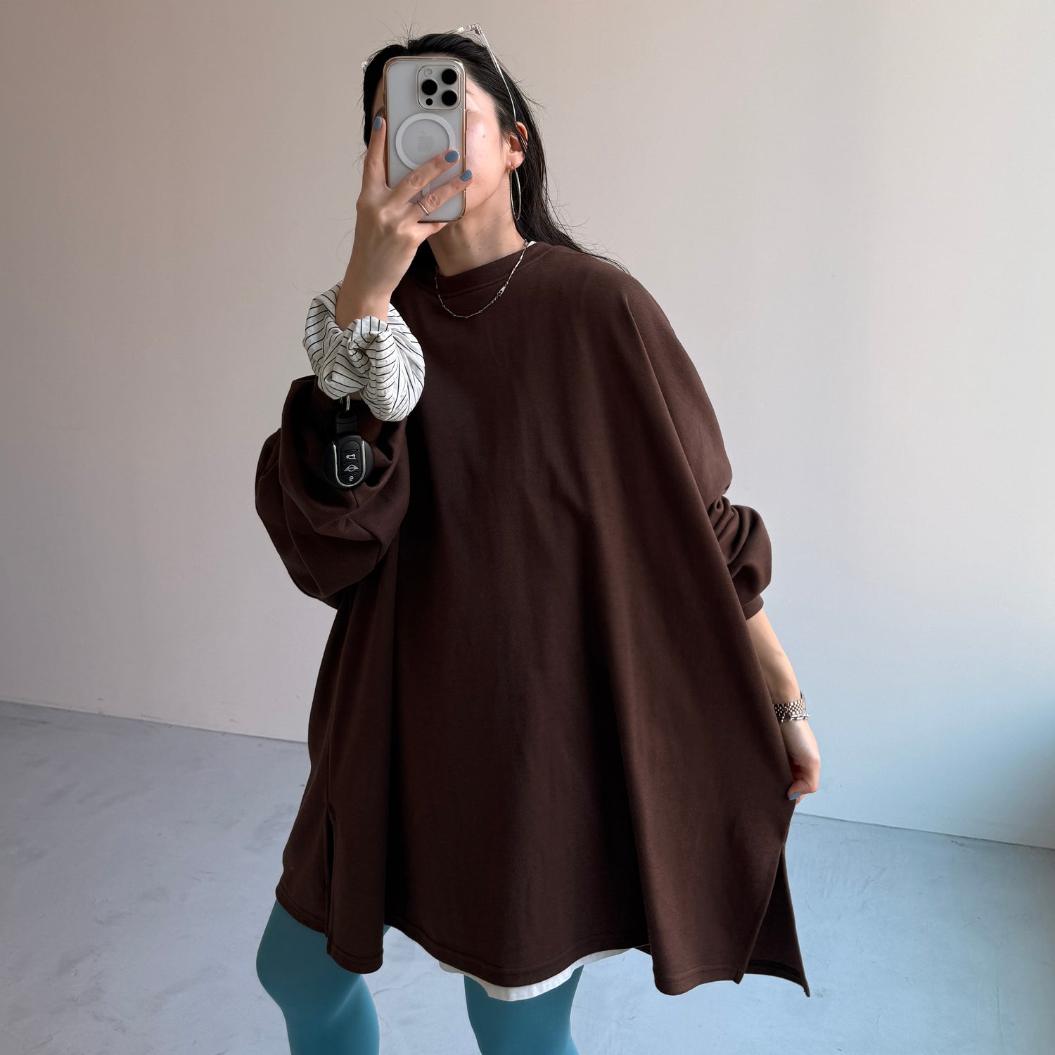 super loose light sweatee / brown