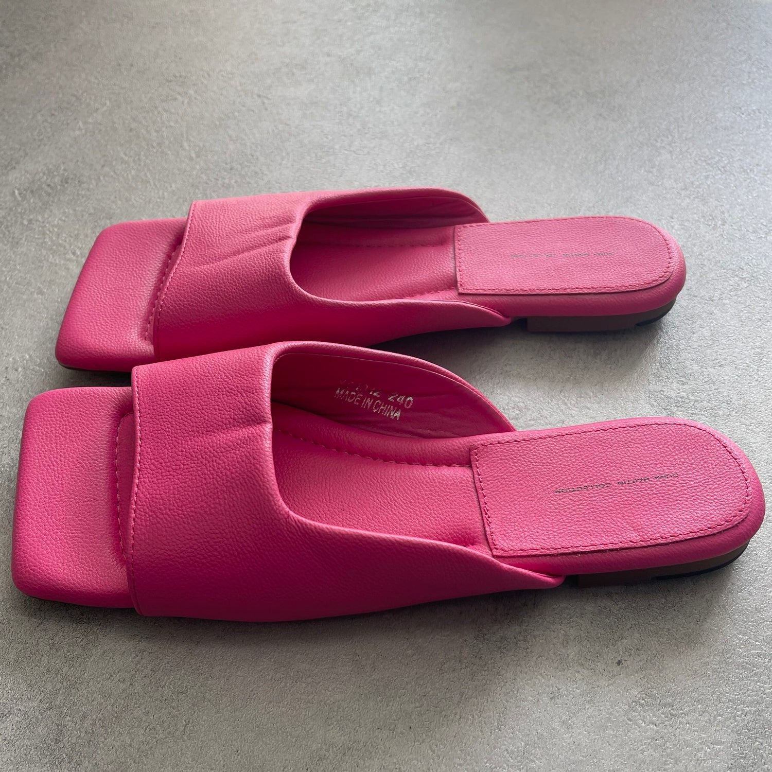 【SAMPLE】square flat sandal / pink