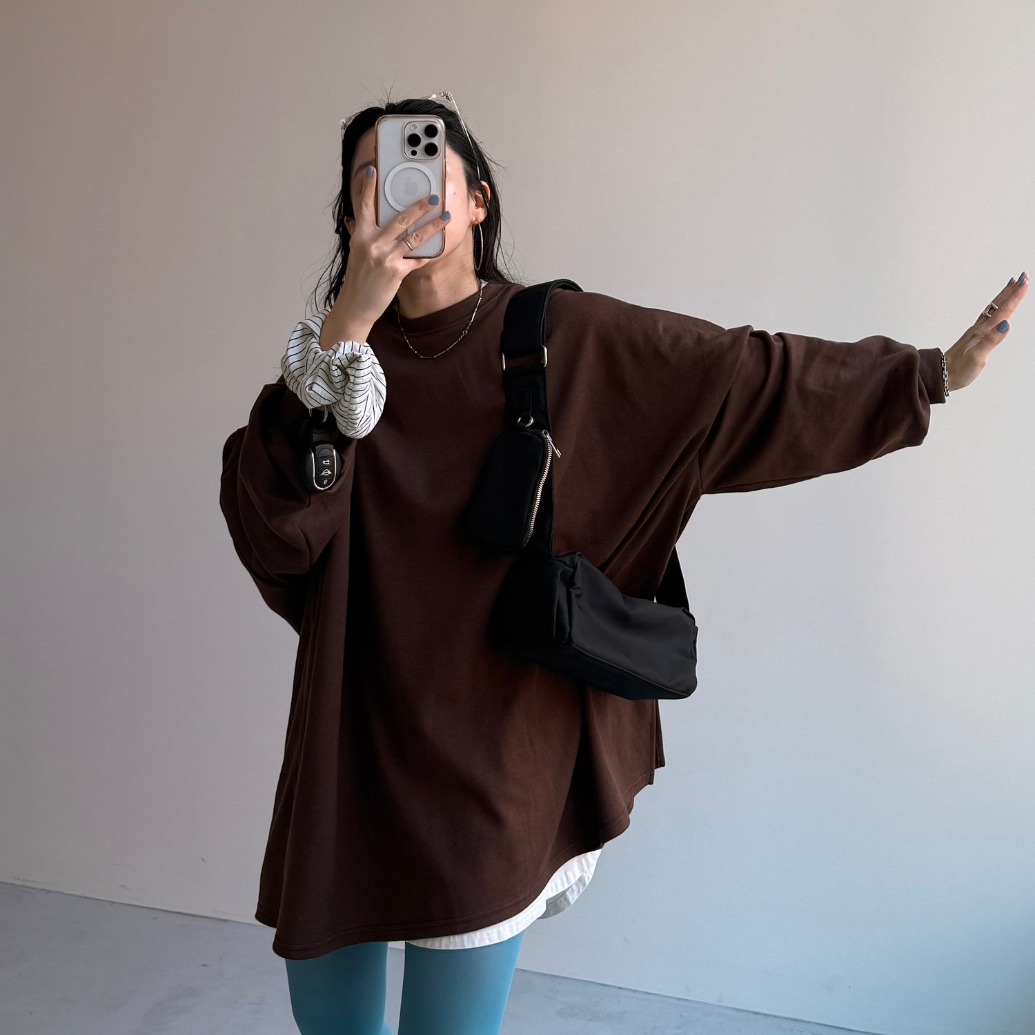 super loose light sweatee / brown