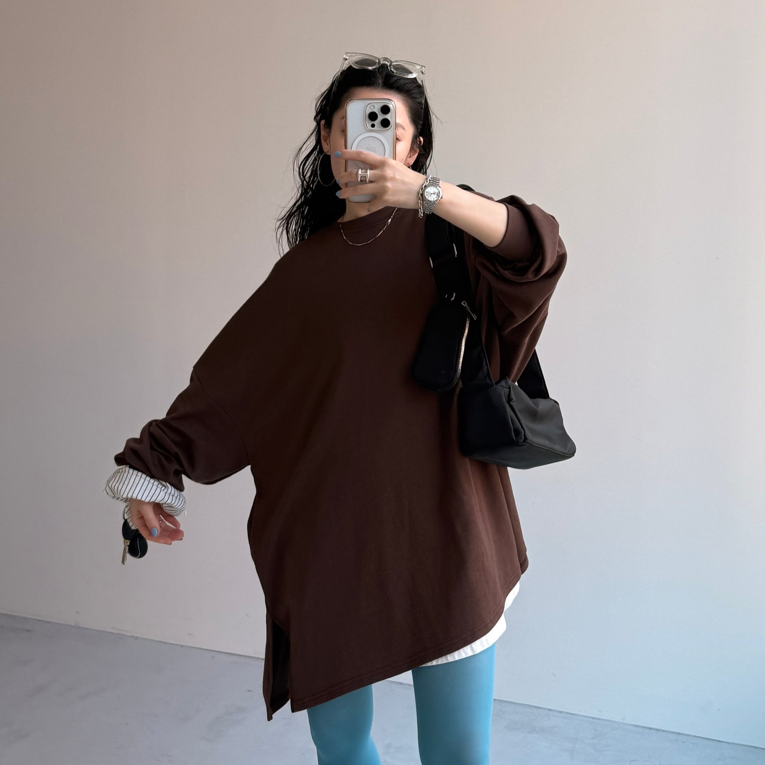 super loose light sweatee / brown