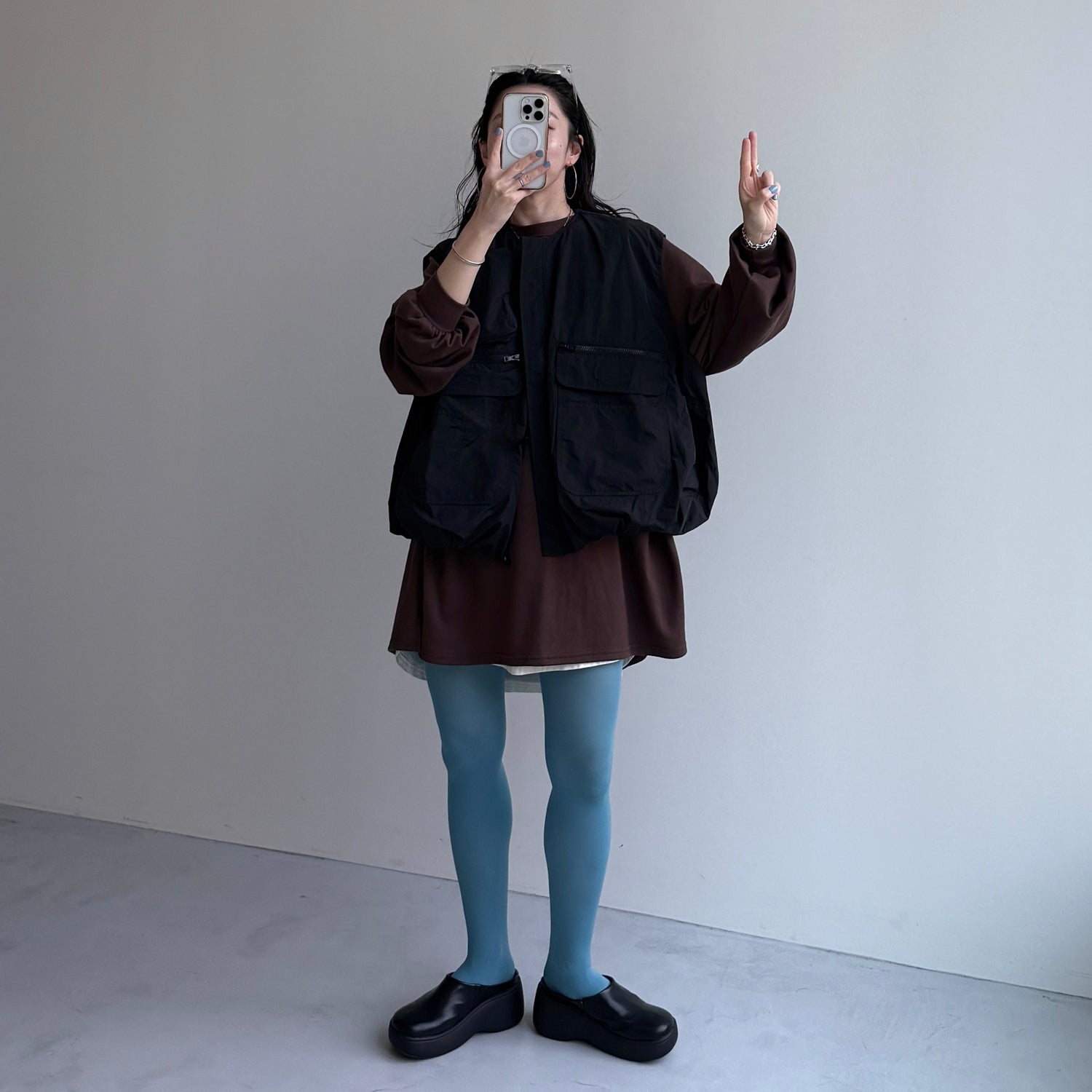 super loose light sweatee / brown