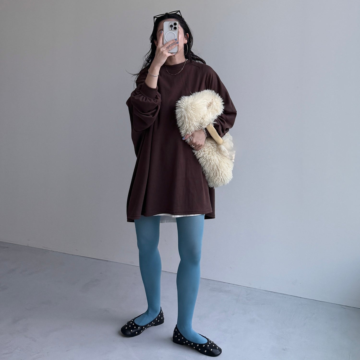 super loose light sweatee / brown