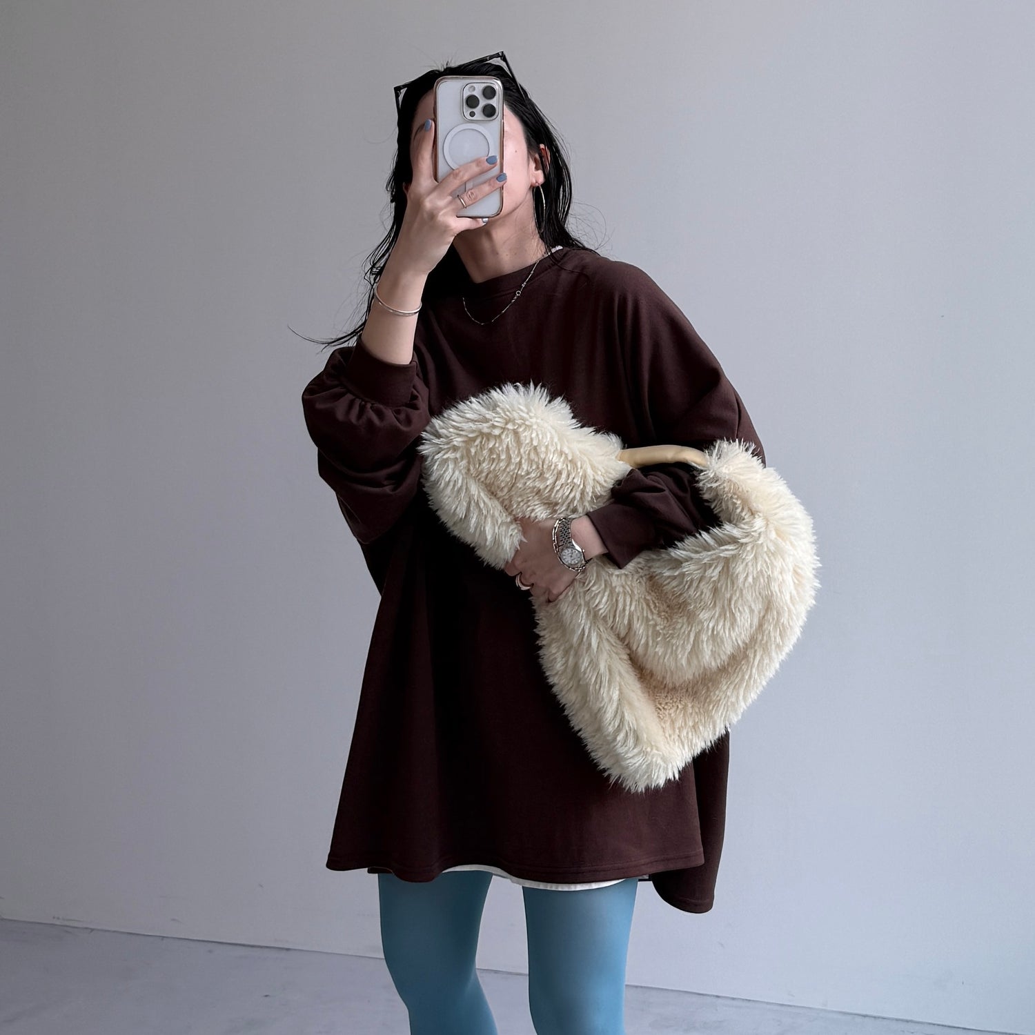 super loose light sweatee / brown